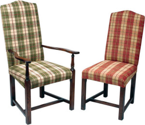 U912 Мягкое кресло Елизаветинской эпохи с прямыми ножками ijlbrown