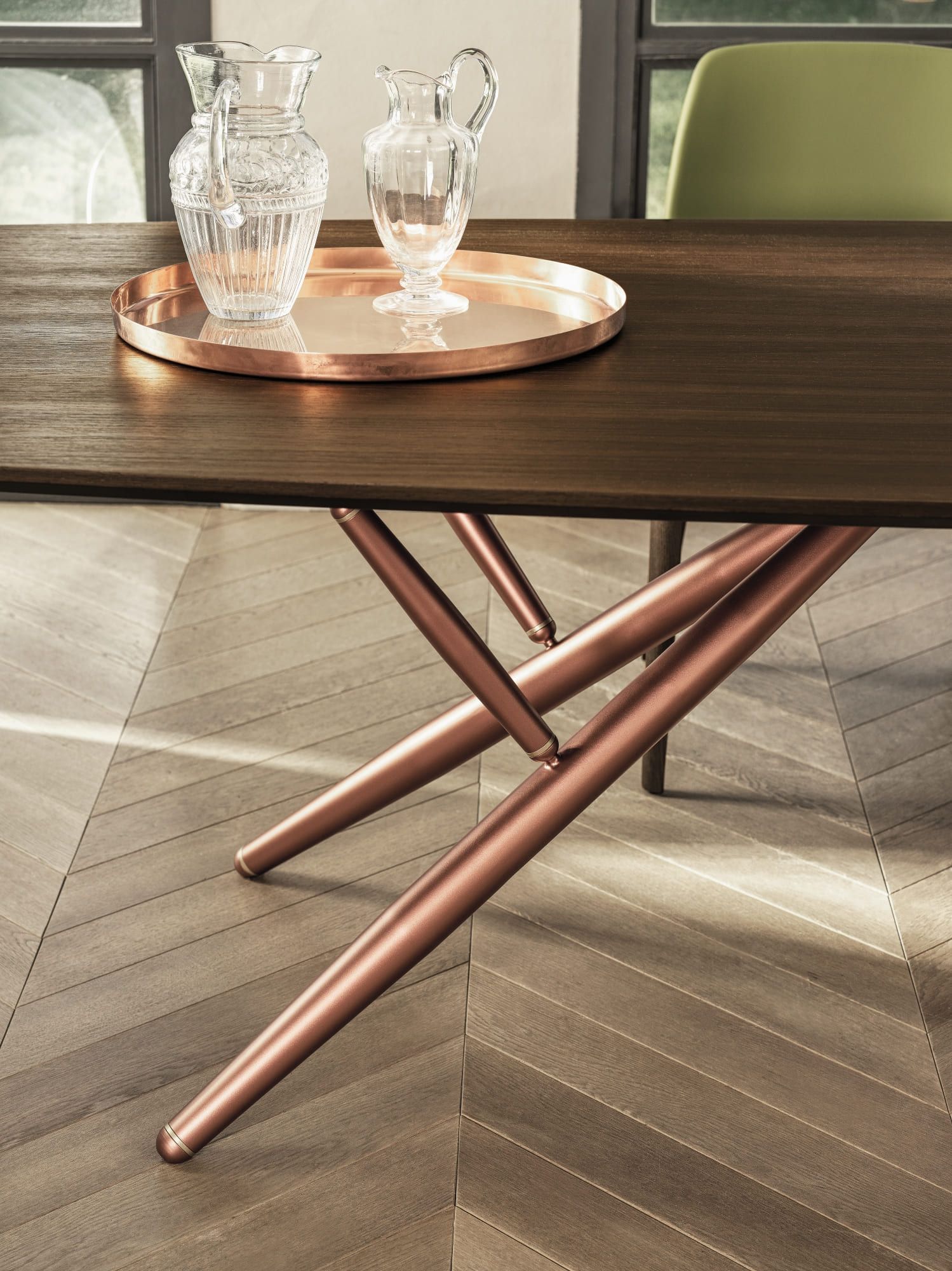 Обеденный стол из нержавеющей стали и SuperMarmo Bontempi Casa BRIDGE ARCH-00133950 - Вид №8