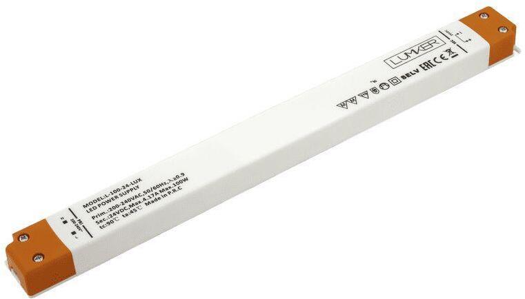 005653 Блок питания 24V 100W IP20 4,16A L-100-24-LUX Lumker L-LUX