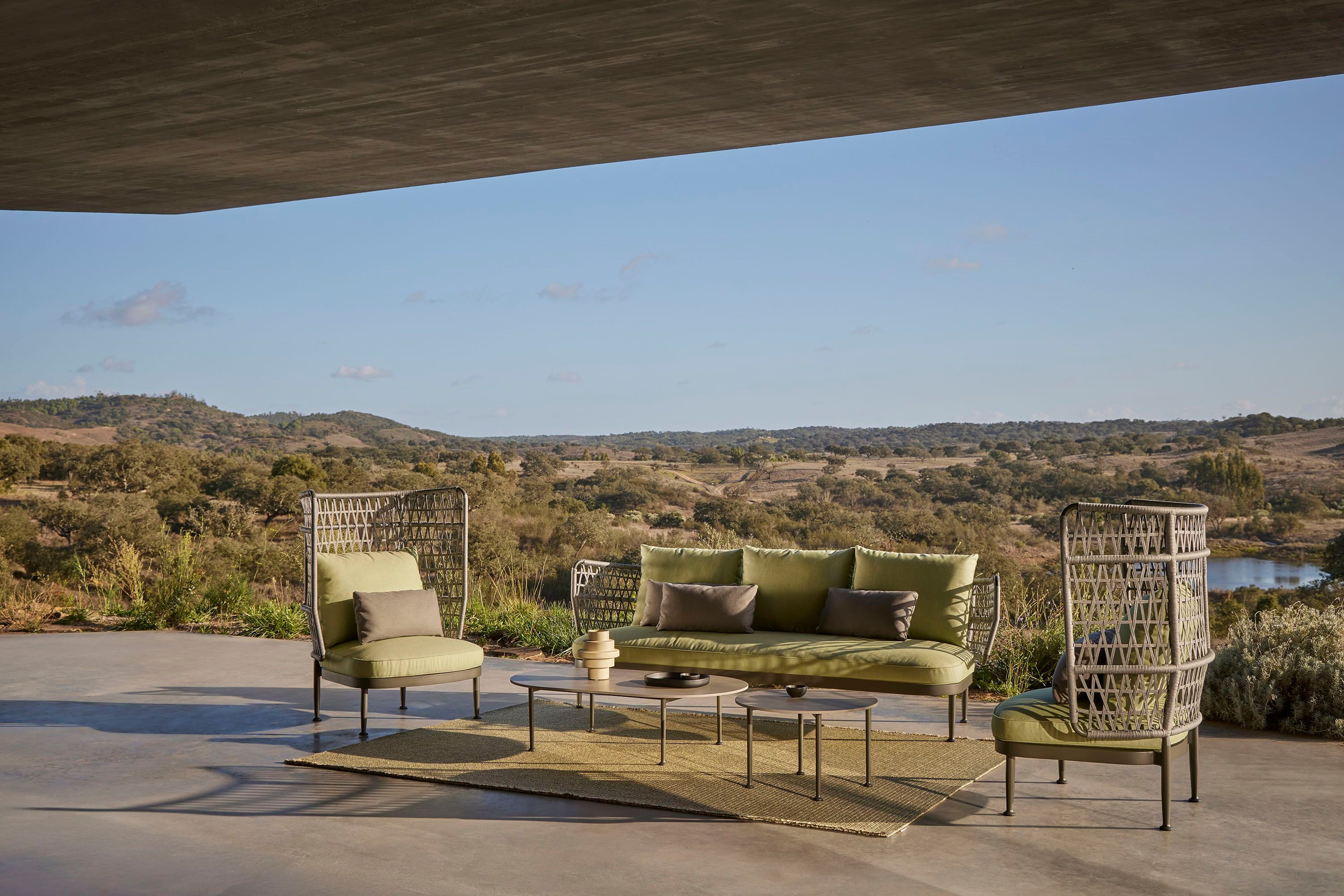 3-местный алюминиевый садовый диван с порошковым покрытием POINT Curio ARCH-00104305 - Вид №2