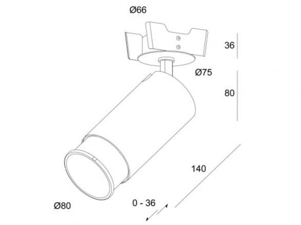 DGA Регулируемый светодиодный светильник из алюминия sun-id-1450859 - Вид №3