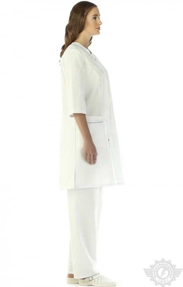 63685 Халат "Сервис-Люкс" белый  Медицинская одежда  размер 50/158-164 Спецодежда  - Вид №8
