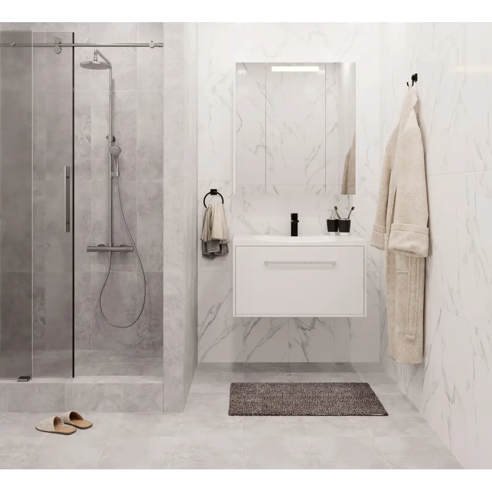 Стакан для зубных щёток настольный «Альма» цвет чёрный Santreyd STLM-2110396 - Вид №1