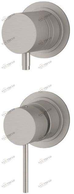 Remer Rubinetterie Смеситель для душа из нержавеющей стали на 2 отверстия с переключателем X style inox Ss x 92 p, ss x 93 p