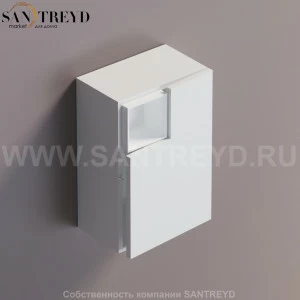 FLAT V Подвесной шкаф с мыльницей с петлями справа. Отделка: белая краска. AFXMO237042ZZ