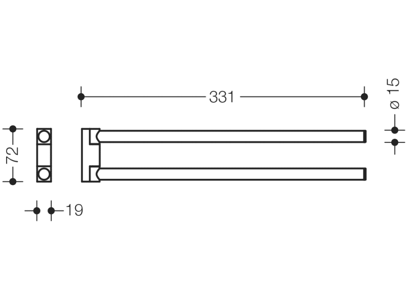 162.09.11040 HEWI Handtuchhalter  - Вид №2