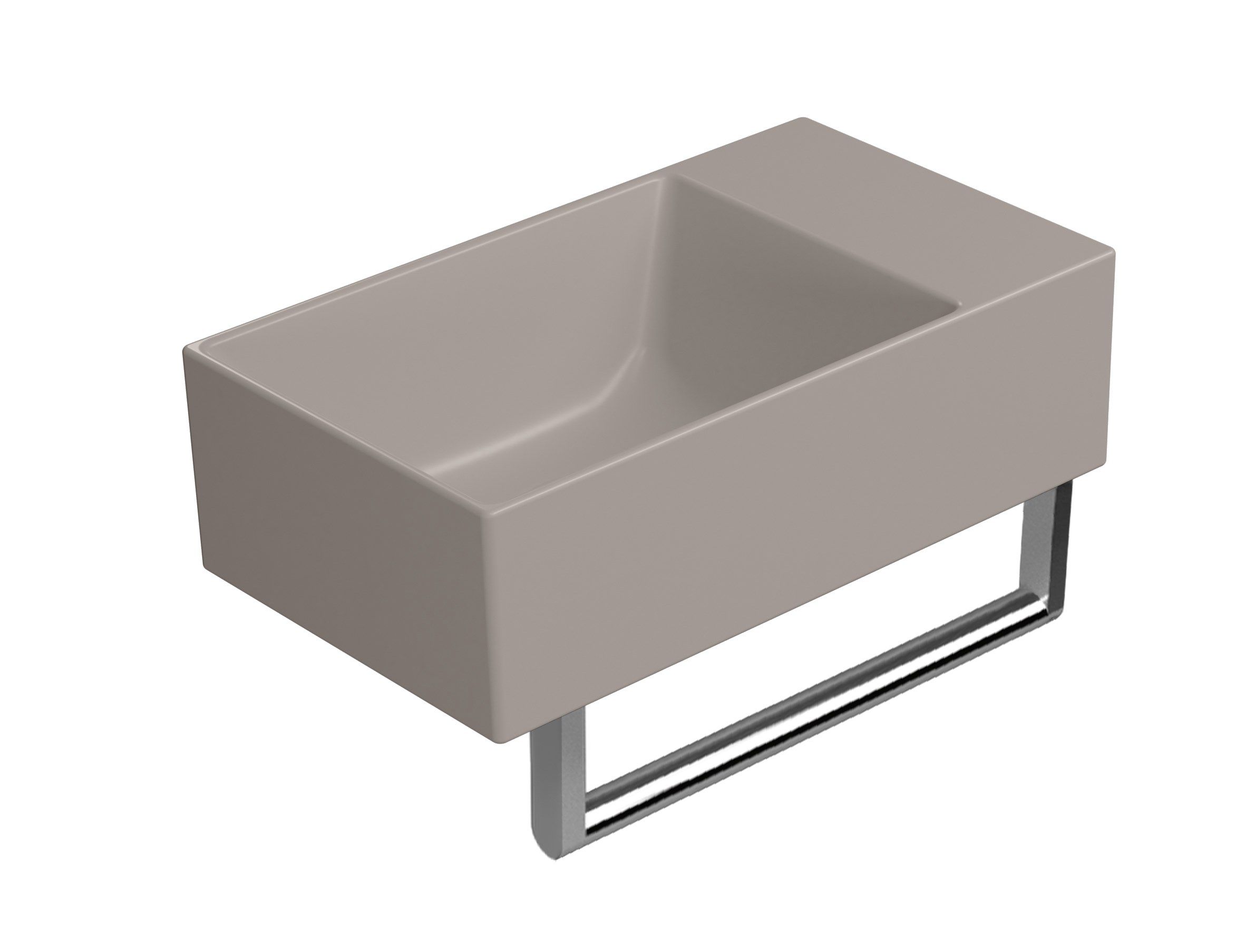 Керамическая прямоугольная раковина с держателем для полотенец GSI ceramica Color Elements ARCH-00149505 - Вид №9