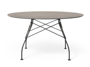 Круглый садовый стол со стальным основанием и столешницей из керамогранита