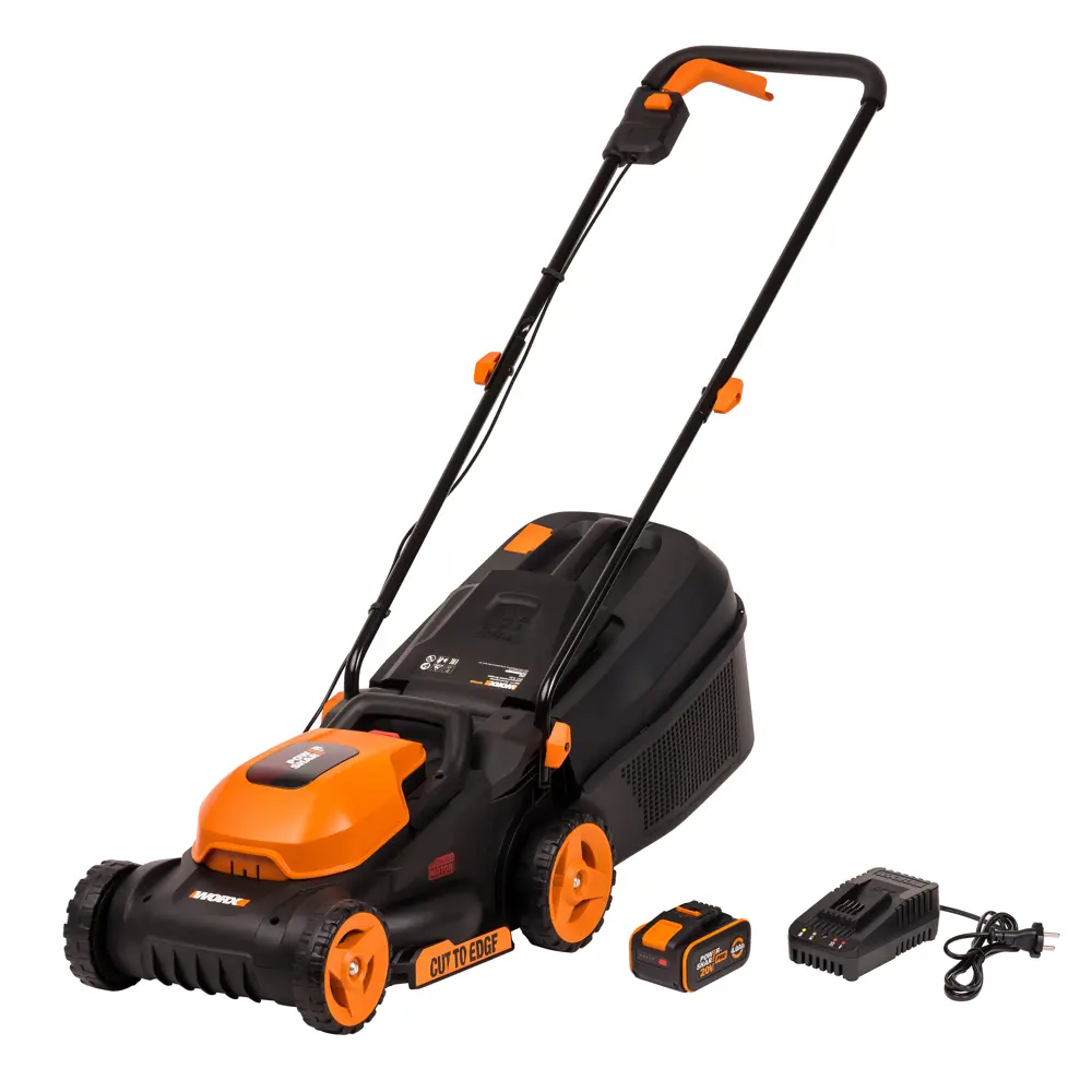 89348842 Газонокосилка аккумуляторная бесщеточная Worx WP733E 20 В 30 см 1x4 Ач АКБ и ЗУ входит в комплект STLM-0959097