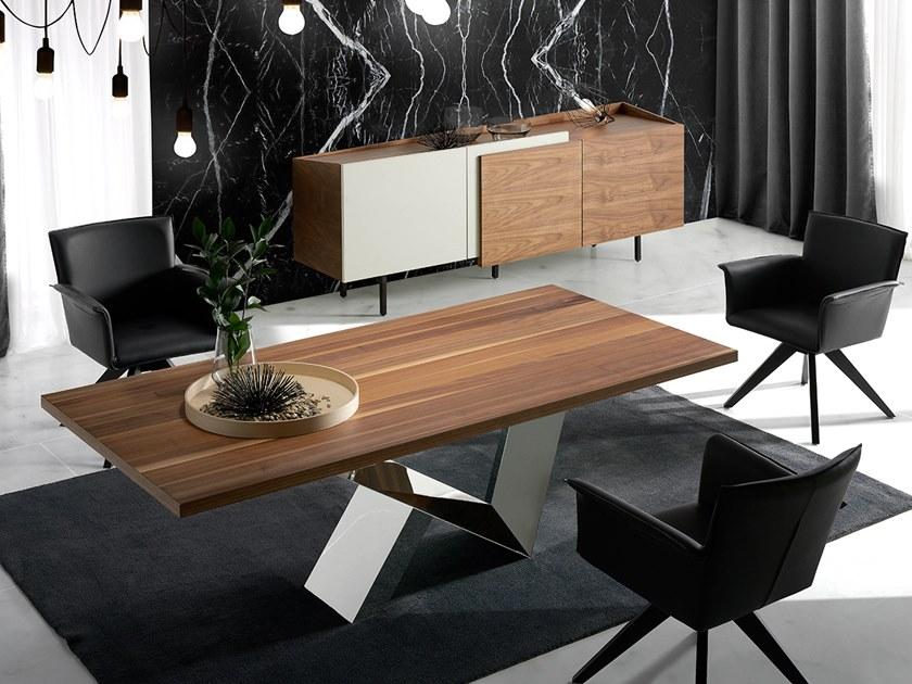 Angel Cerdá Прямоугольный обеденный стол из стали и дерева Nature life 1038.02 Angel Cerda - Вид №2