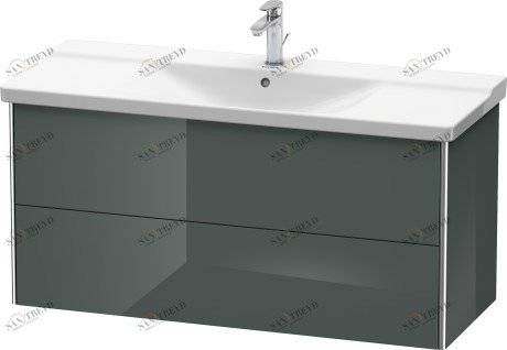 XS418303838 XSquare Тумбочка подвесная Доломитово-серый глянцевый лак Duravit