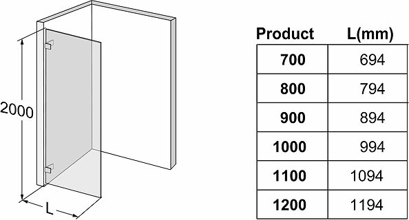 686185 Несъемная душевая стенка IFO Stella, Душевая стенка IFO Stella 900 - Вид №3