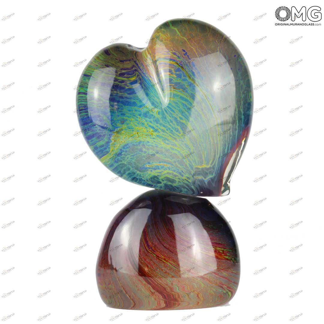 296 ORIGINALMURANOGLASS Скульптура Сердце - автор Andrea Tagliapietra - муранское стекло OMG  см 