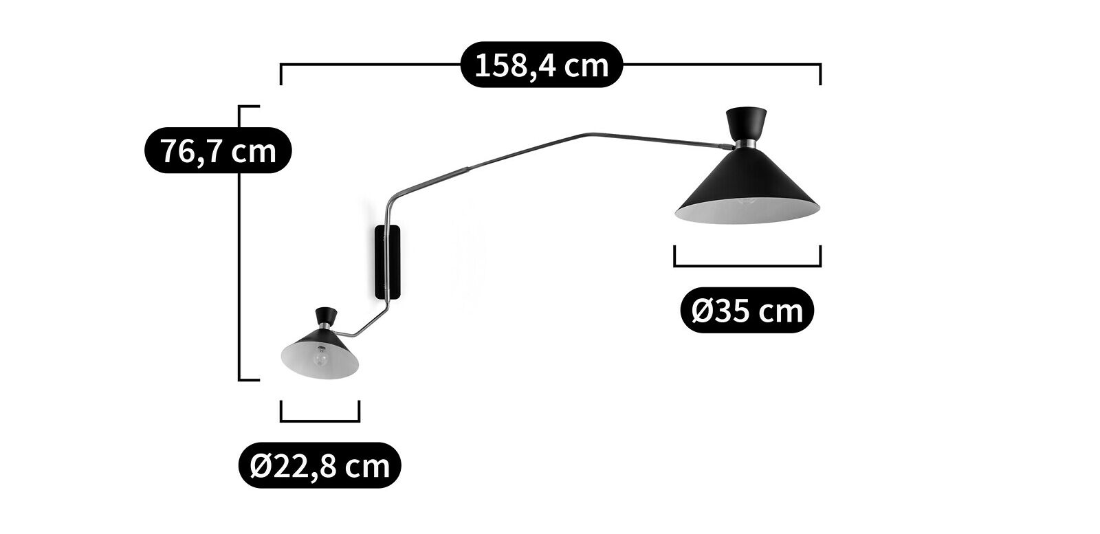 Регулируемая металлическая настенная лампа AMPM Zoticus ARCH-00022286 - Вид №5