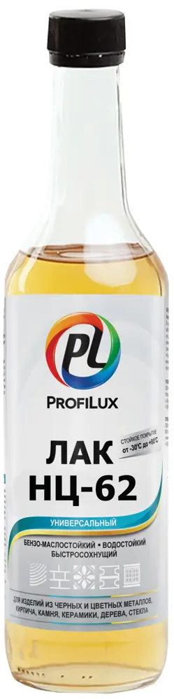 85634536 Лак универсальный Profilux НЦ-62 прозрачный 0.5 л STLM-0064778