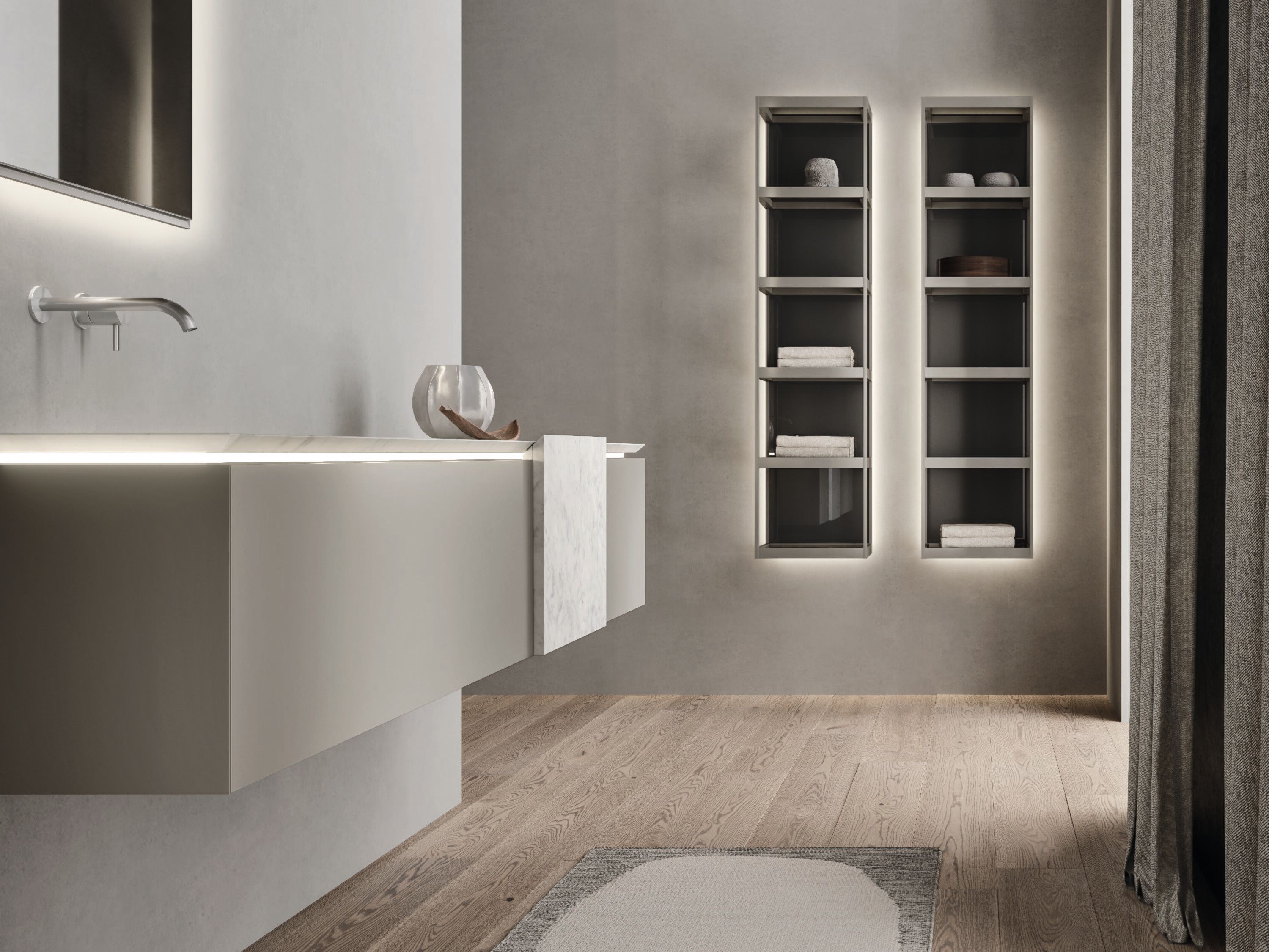 Полная мебель для ванной комнаты Noorth чистый ARCH-00087238 - Вид №1