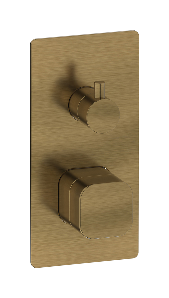 Прогрессивный настенный смеситель для душа на 2 потребителя. WE ARE IB eo310mb_2 Modern Bronze Elio