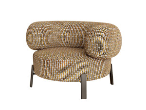 Тканевое кресло с подлокотниками