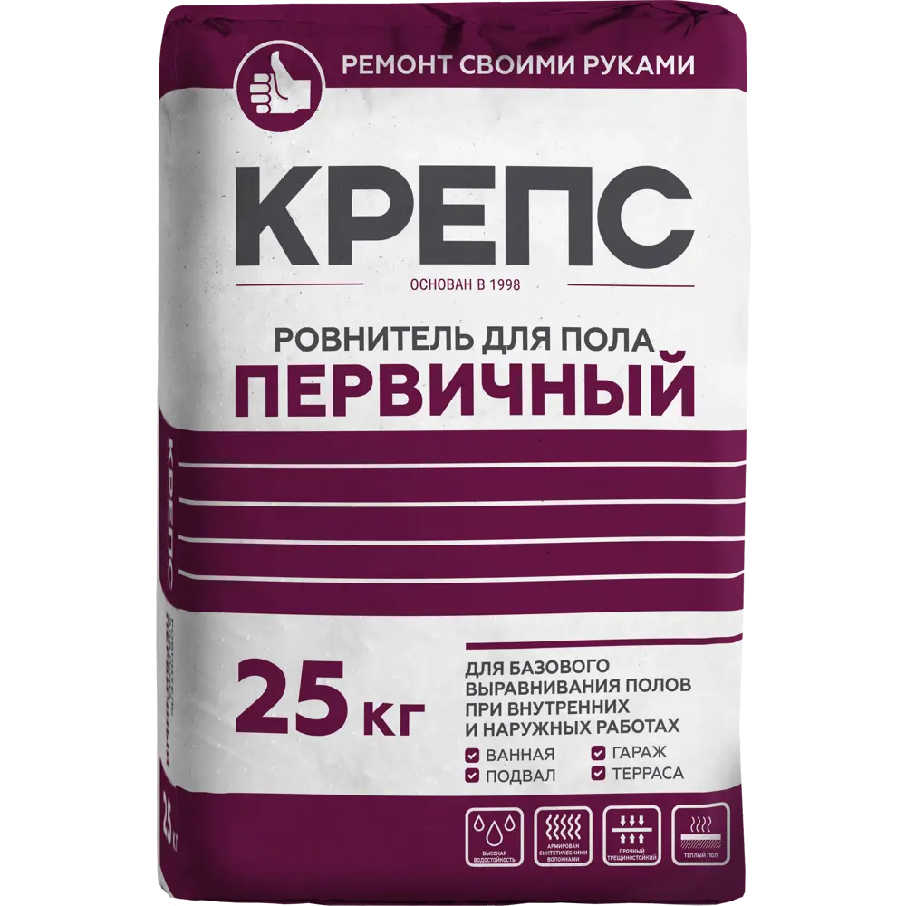 Ровнитель для пола Крепс Первичный 25 кг 82020630 STLM-2114746 