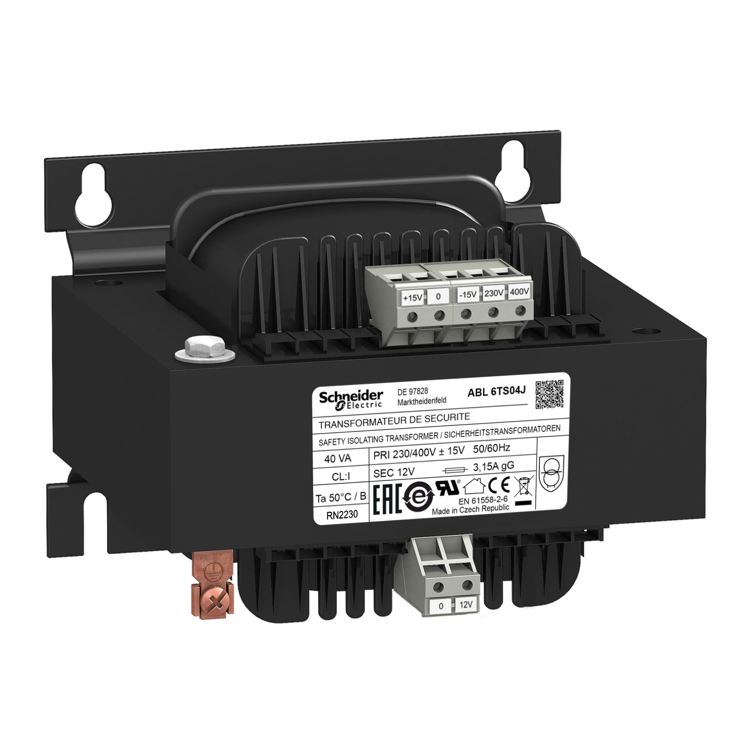 ABL6TS04J ТРАНСФОРМАТОР 230-400В 1X12В 40ВA Schneider Electric Блоки питания и тарансформаторы 