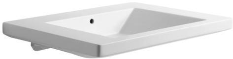 THLD07057T0M Подвесная раковина настенная прямоугольная Azzurra Ceramica THIN белая