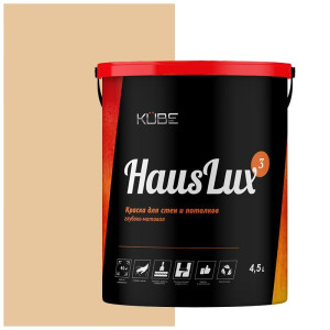90407914 Краска для стен и потолков Kube HausLux3Kube34 цвет кофе макиато/белый 4.5 л STLM-0218314 UWFKUBE