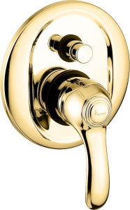 22019OR Внутристенный смеситель Harmony на  выхода, цвет золото