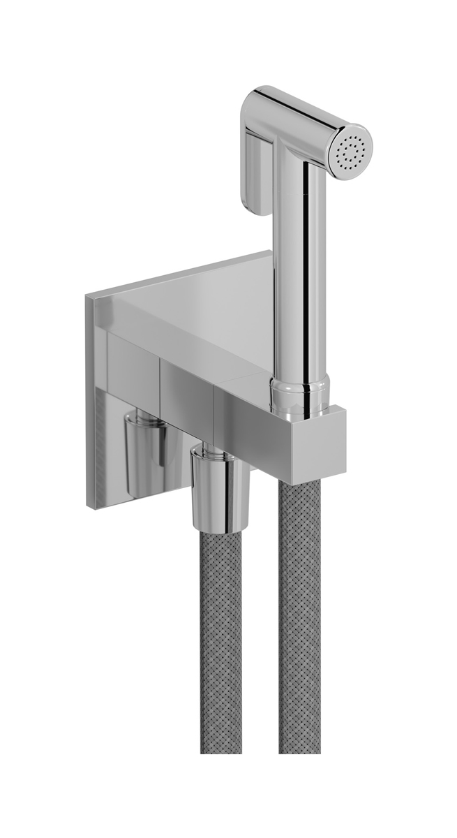 гигиеническая гидрощетка для унитаза WE ARE IB sh076cc Brushed Black Chrome RICAMBI