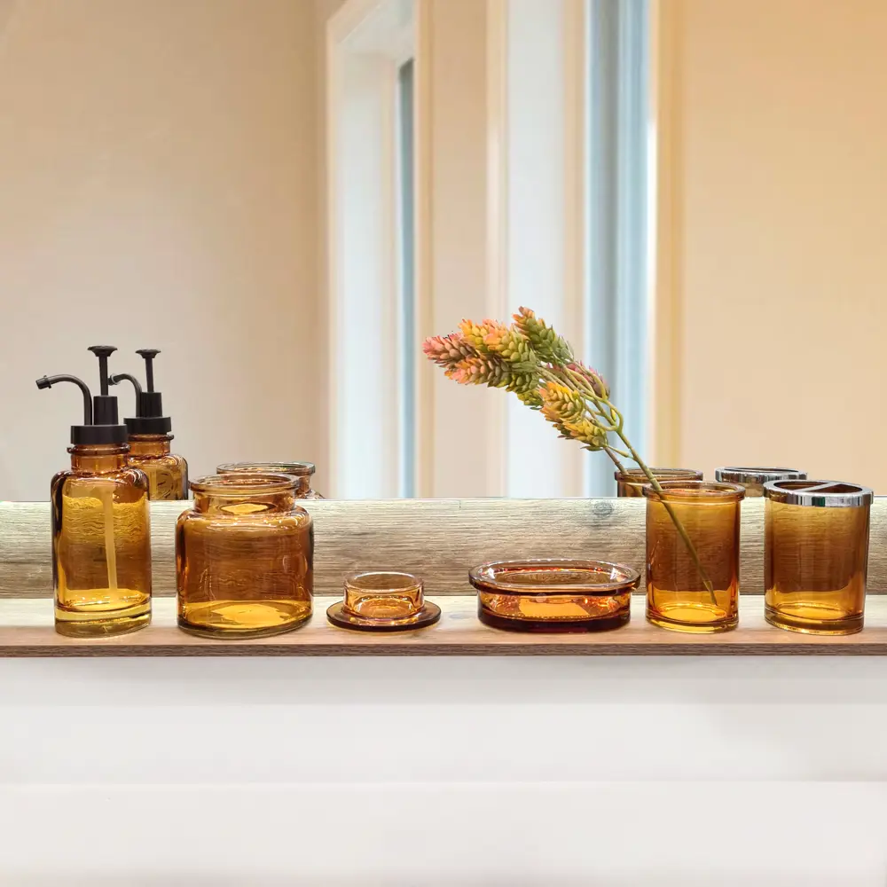 Баночка для ватных дисков Raindrops Янтарь цвет янтарный STLM-2167711 - Вид №4