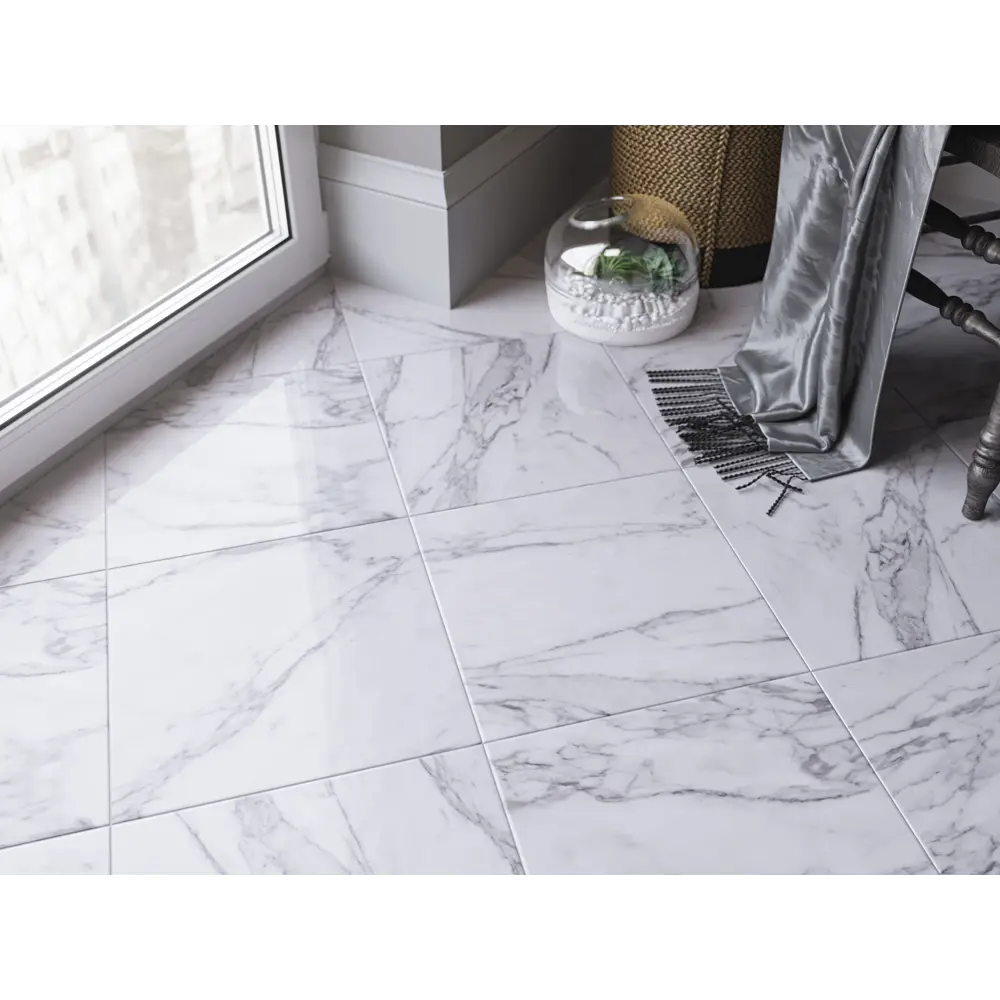 Плитка напольная Belani Marble 41.8x41.8 см 1.4 м² цвет белый STLM-2201098 - Вид №3