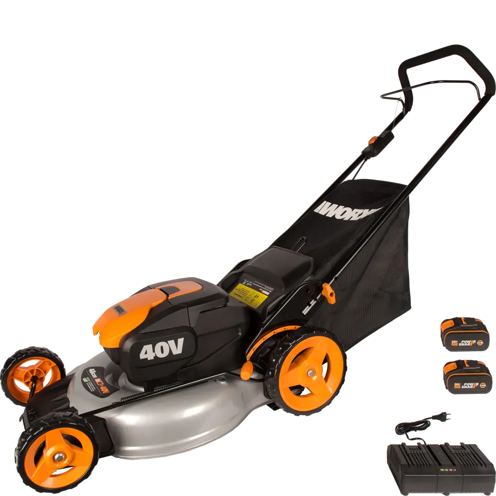 Газонокосилка аккумуляторная Worx WG751E 40 В 48 см 2x4 Ач АКБ и ЗУ входит в комплект STLM-2190974
