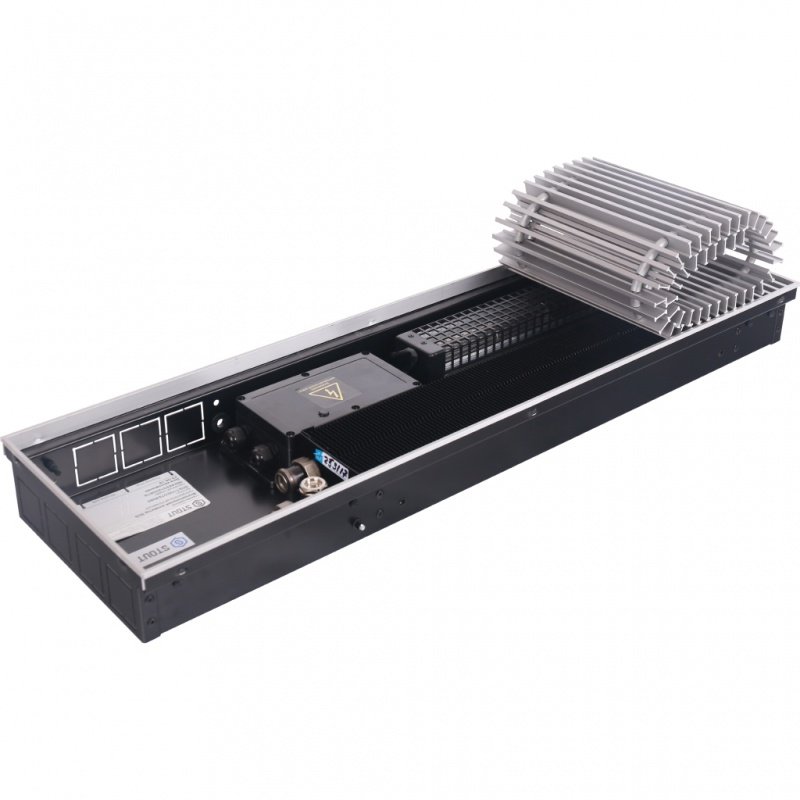 Конвектор внутрипольный STOUT SCQ 110.240.800 (Решётка роликовая, анодированный алюминий) SCQ11001124080 - Вид №3