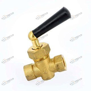 Кран ВВ трехходовой 1/4" RM-MM для манометров WATTS 10009478