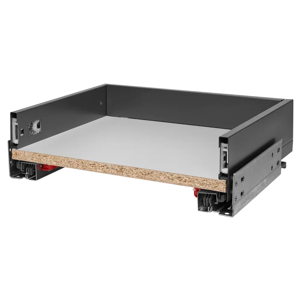 Выдвижной ящик с доводчиком 40x11x30 см KONSENSA ЛДСП/металл цвет серый 89436567 STLM-2177918 Flowbox - Вид №1