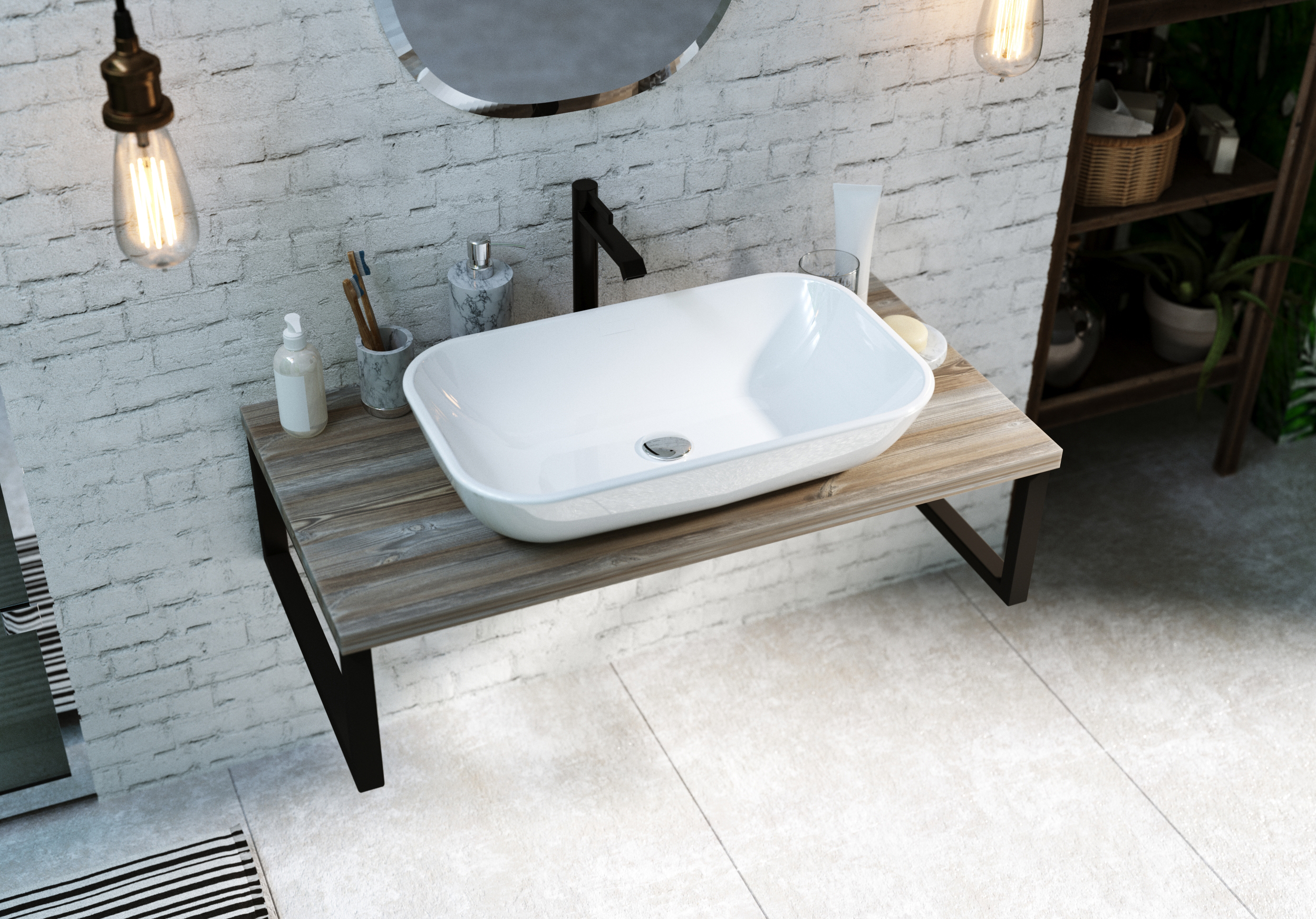 У85833 Столешница GRUNGE LOFT 80 Дуб Намибия 1 Marka GRUNGE LOFT 