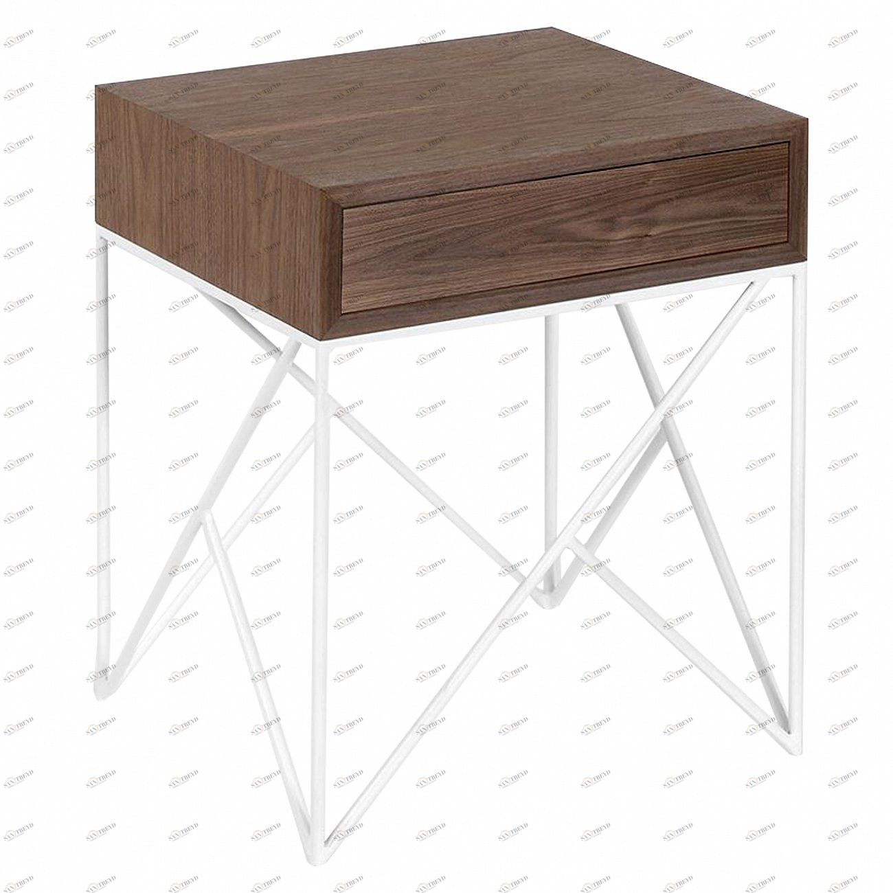 Тумбочка прикроватная для спальни американский орех Prince INTELLIGENT DESIGN  260971 Коричневый 