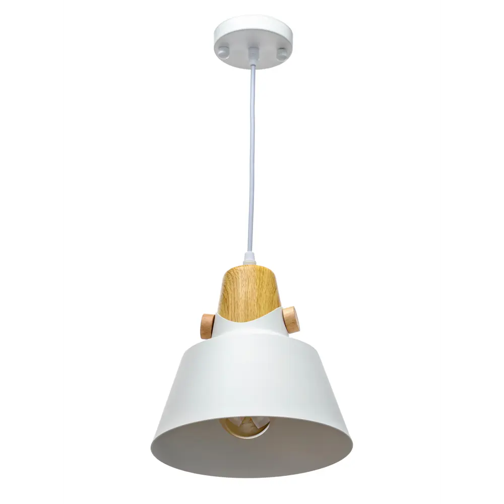 Светильник подвесной Lamplandia Prato 1 лампа 5 м² цвет белый STLM-2186335 - Вид №2