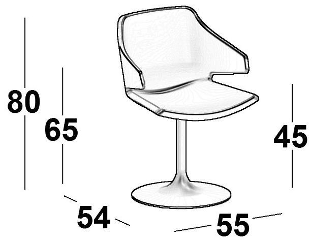 Luxy Вращающееся кресло из ткани с регулируемой высотой с подлокотниками Meraviglia sun-id-1471749 - Вид №2