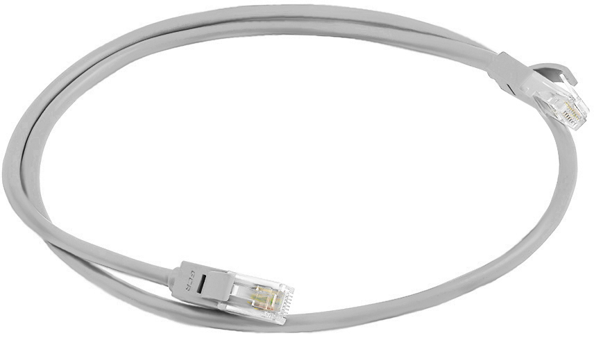 GCR-LNC03-0.3m патч-корд прямой 0.3m, utp кат.5e, серый, позолоченные контакты, 24 awg, литой, , ethernet high speed 1 гбит/с, rj45, t568b Greenconnect Santreyd  - Вид №5