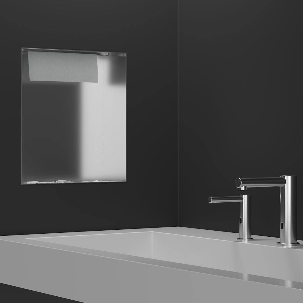 T520-S Встраиваемый комбинированный блок, диспенсер для полотенец и мусорное ведро объемом 20 л, полностью скрытый в стене Duten  - Вид №2