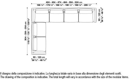 B&B Italia Модульный угловой диван из ткани Richard sun-id-1472345 - Вид №101