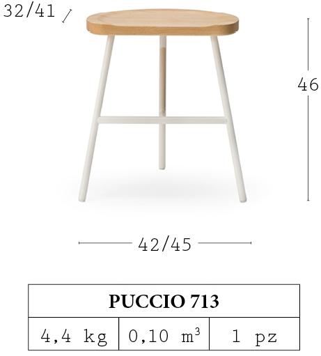 Billiani Табурет из ясеня Puccio 713 - Вид №5
