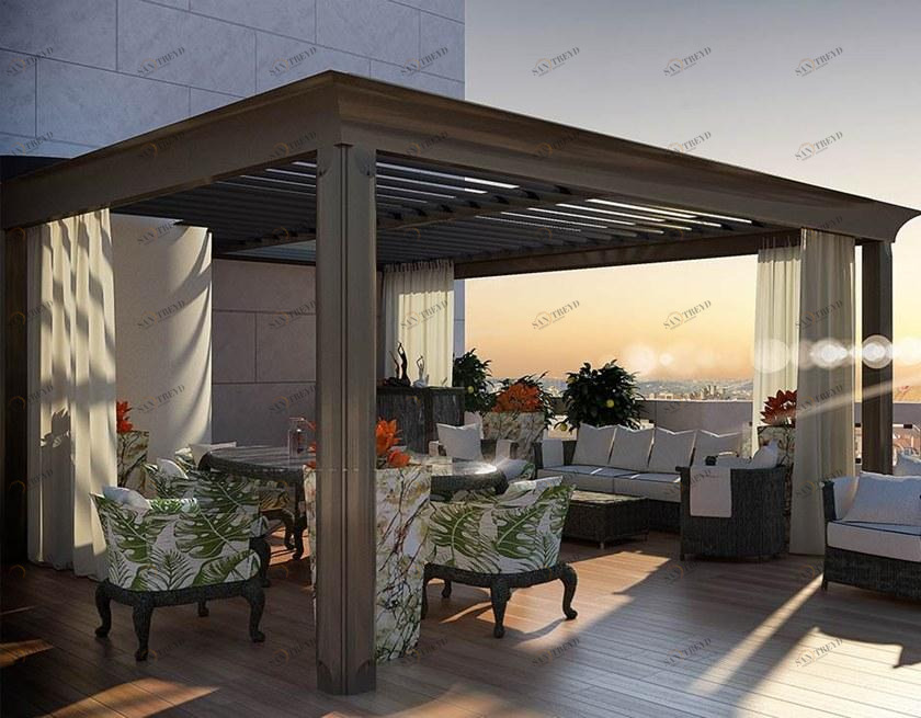 La Casa dei Limoni Биоклиматическая пергола из алюминия с регулируемыми жалюзи sun-id-1505511