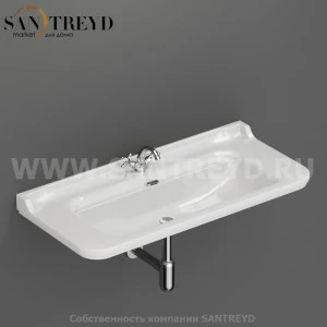 4144K1 Подвесная раковина настенная прямоугольная Kerasan Waldorf белая