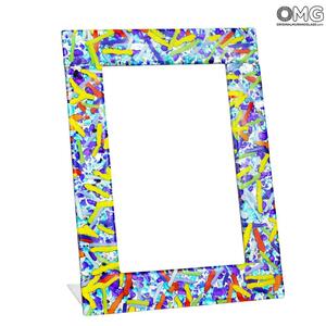 1801 ORIGINALMURANOGLASS Фоторамка Небесная Фантазия миллефиори - муранское стекло  см