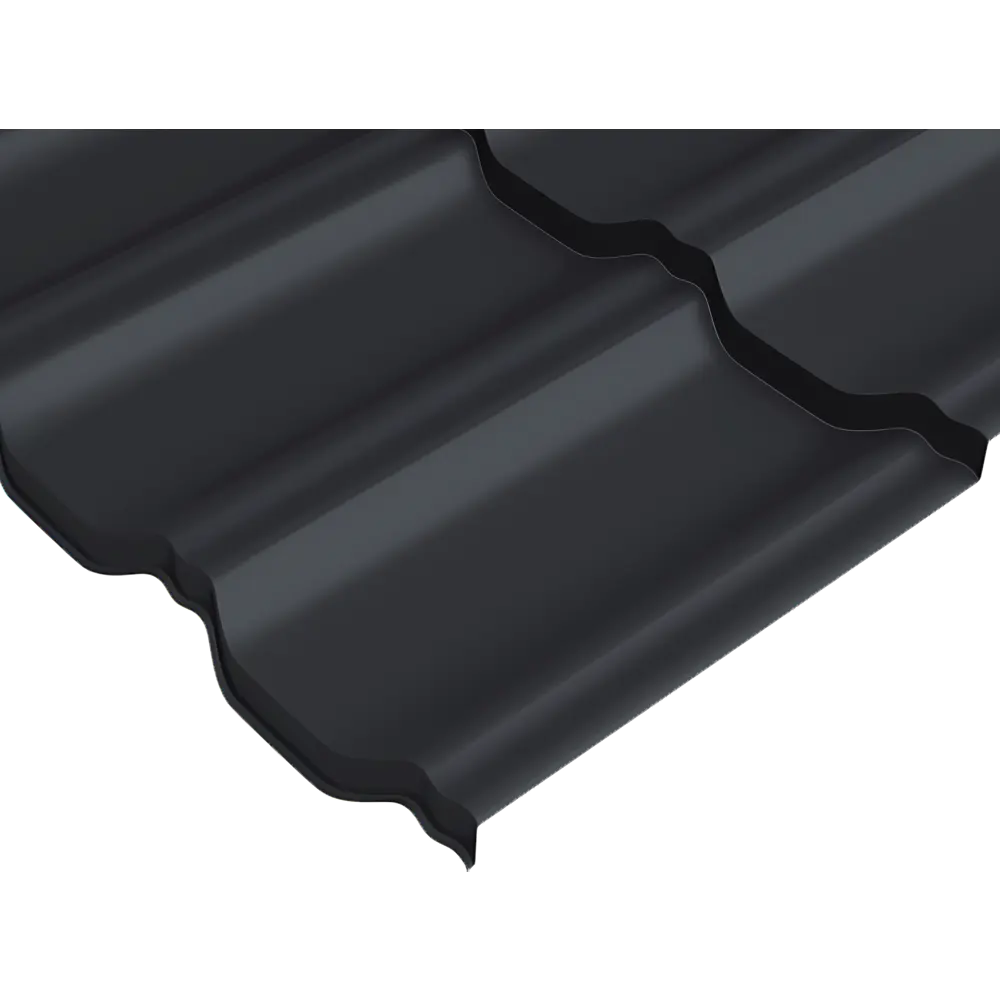 Металлочерепица квинта Uno 0.5 Satin RAL 7024 1210x720 мм серый 82146048 STLM-2136597 Grand Line 
