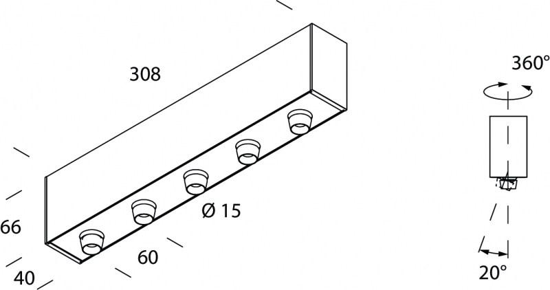 Lucifero's Регулируемый светодиодный прожектор Faretèn sun-id-1433774 - Вид №2