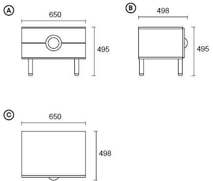 Enza Home Тумбочка прикроватная лакированная прямоугольная с ящиками Ottavia sun-id-1413811 - Вид №4