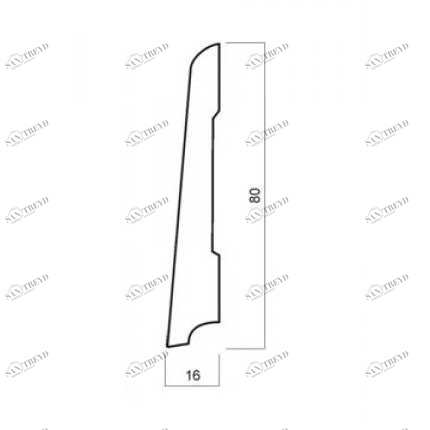 Плинтус La San Marco Profili Amber Vanilla Шпонированный Дуб 2500х80 мм 1010000399