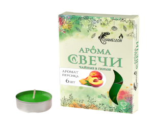 90568747 Набор свечей чайные Chameleon 3.75х 1.5см аромат "Персик" 6шт STLM-0287067 MIGAN